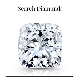 Image of cushion shaped diamond and text reading "Search Diamonds"