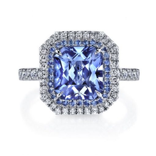 picture of blue sapphire and diamond ring