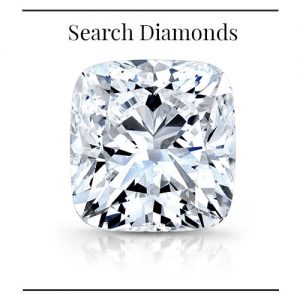 image of cushion shaped diamond and text reading "Search Diamonds"