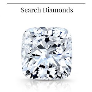 image of cushion shaped diamond and text reading "Search Diamonds"