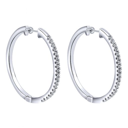 product image of diamond hoop earrings from Gabriel & Co.