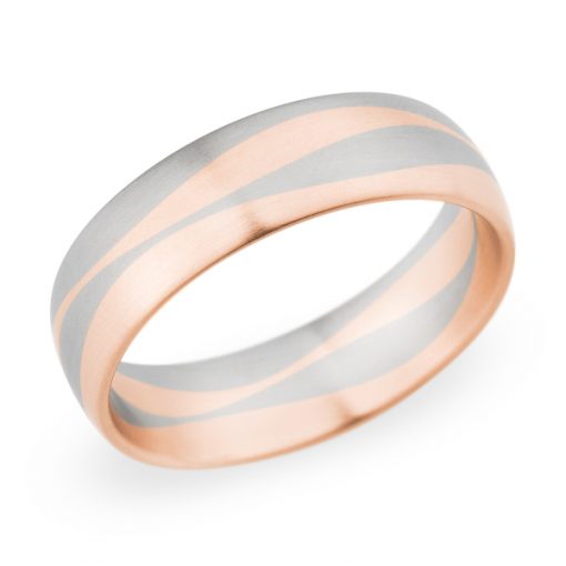 product image of rose and white gold gent's band from Christian Bauer