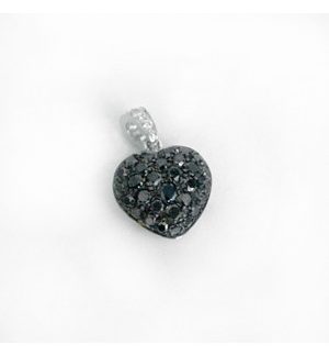 product image of black diamond heart pendant
