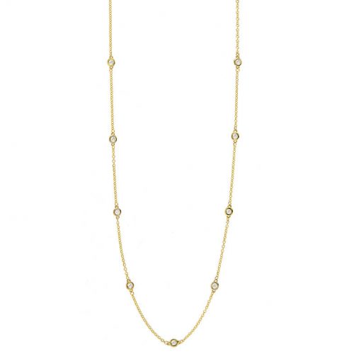product image of yellow gold diamonds by the yard necklace from Herco