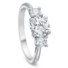 Precision Set New Aire 3-Stone Diamond Engagement Ring angle view