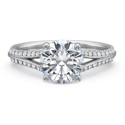 product image of split shank diamond engagement ring by Precision Set