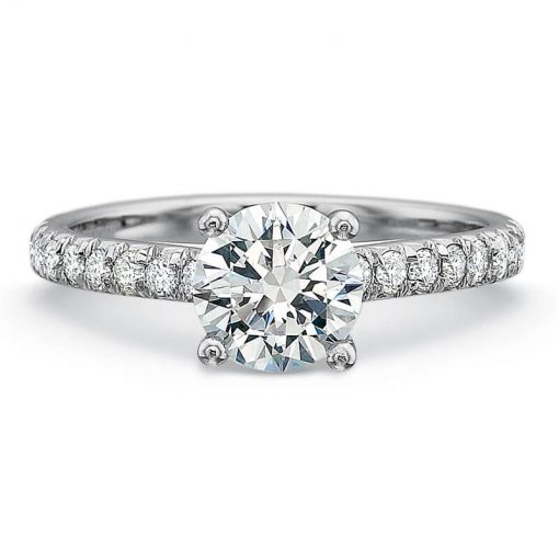 product image of accented diamond engagement ring by Precision Set