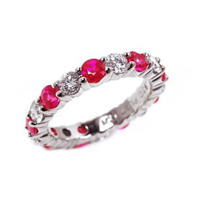 product image of pink sapphire and diamond band from OGI