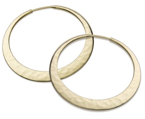 product image of yellow gold hammered eclipse earrings from Toby Pomeroy