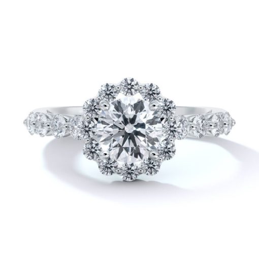 product image of Nine-Stone "Royal Prong" Halo Diamond Ring