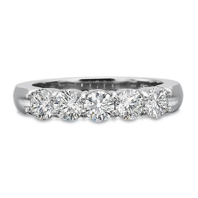 Product image of 5-stone round diamond band by Precision Set