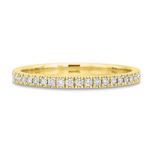 Product image of yellow gold diamond eternity band by Precision Set