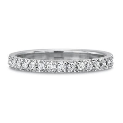 Product image of white gold diamond eternity band by Precision Set