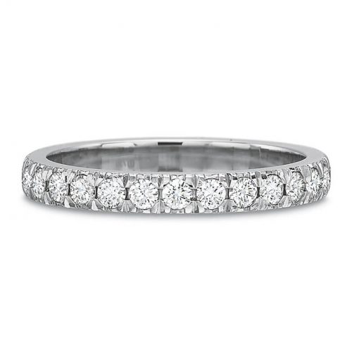 Product image of white gold diamond eternity band by Precision Set