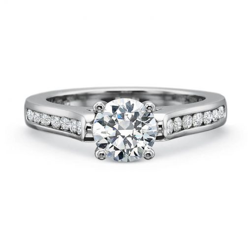 product image of channel-set diamond engagement ring by Precision Set