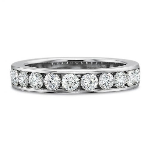 product image of channel-set diamond band by Precision Set