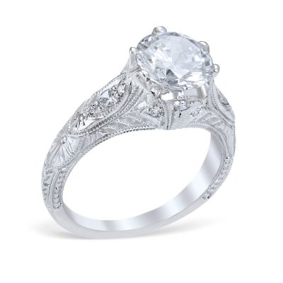Product image of vintage inspired diamond engagement ring by Whitehouse Brothers