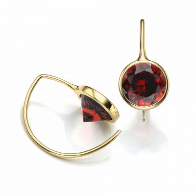 product image of comet huggies with red garnet from Toby Pomeroy