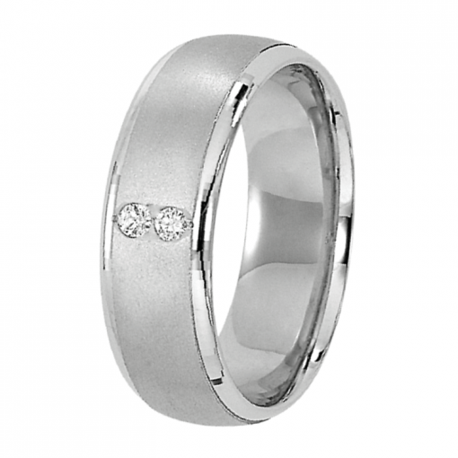 product image of two stone diamond gent's band