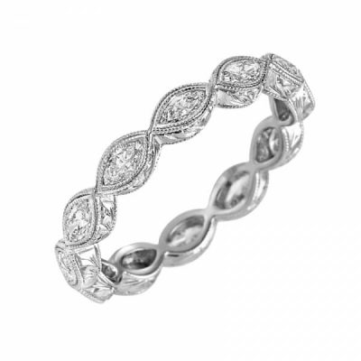 product image of marquise shape diamond eternity band from Renaissance Platinum