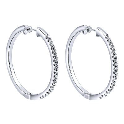 product image of diamond hoops earrings from Gabriel & Co.