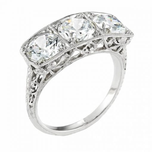 product image of Renaissance Platinum 3-Stone Diamond Anniversary Ring from Renaissance Platinum