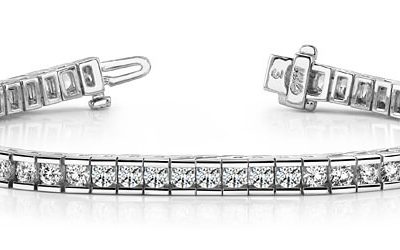 product image of round bar-set diamond tennis bracelet