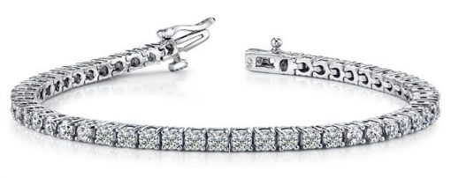 product image of round prong-set diamond tennis bracelet