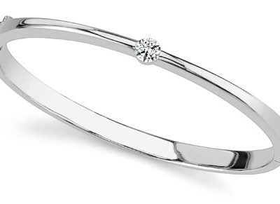product image of hinged bangle bracelet with diamond