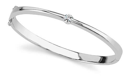 product image of hinged bangle bracelet with diamond