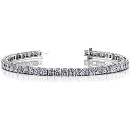 Product image of white gold princess cut diamond tennis bracelet