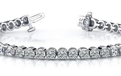 product image of round prong-set diamond tennis bracelet