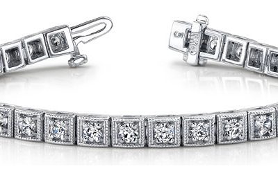 product image of milgrained diamond tennis bracelet