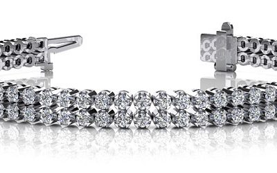product image of two-row diamond tennis bracelet
