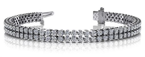 product image of two-row diamond tennis bracelet