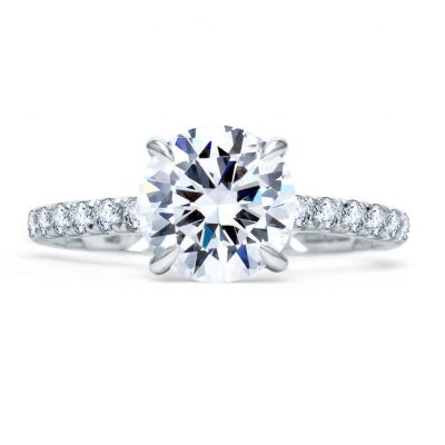 product image of accented diamond engagement ring