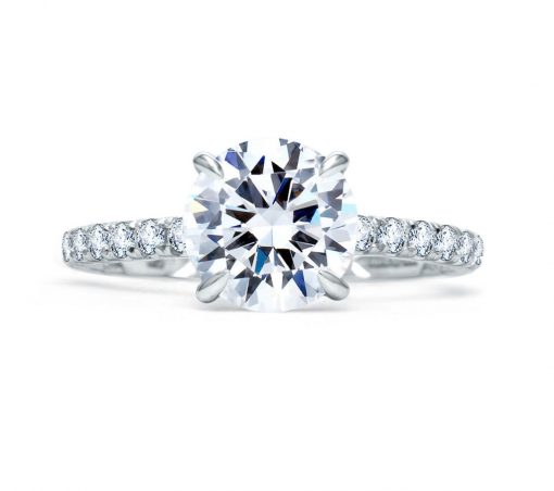 product image of accented diamond engagement ring