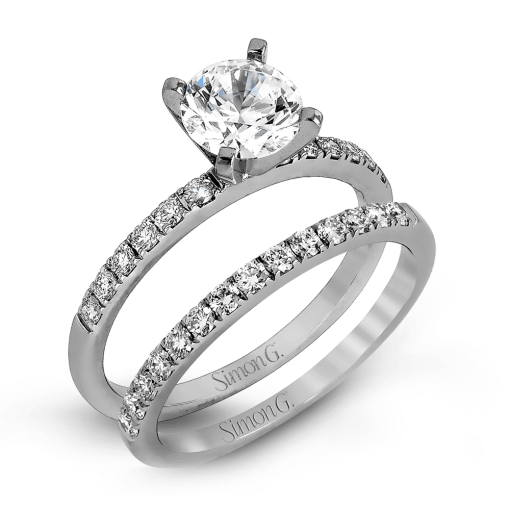 product image of diamond accented wedding set by Simon G.