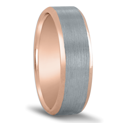 NT16648-7-product image of white and rose gold two-tone gent's band
