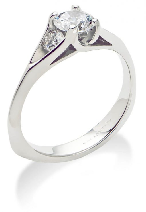 product image of thee-stone round engagement ring from Toby Pomeroy