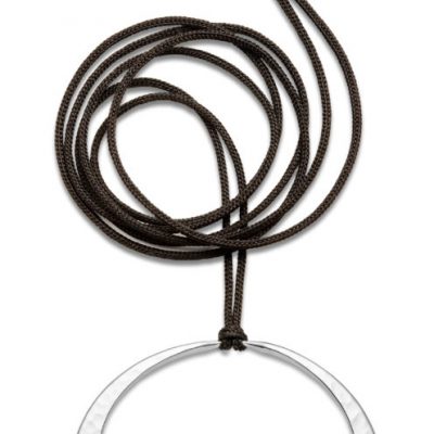 product image of white circle pendant on black cable from Toby Pomeroy