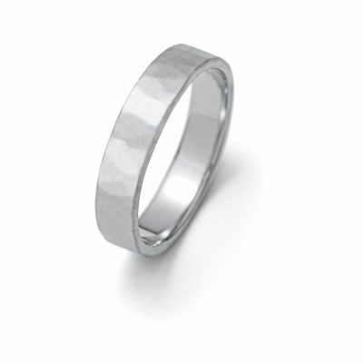 Siletz product image of white hammered band from Toby Pomeroy