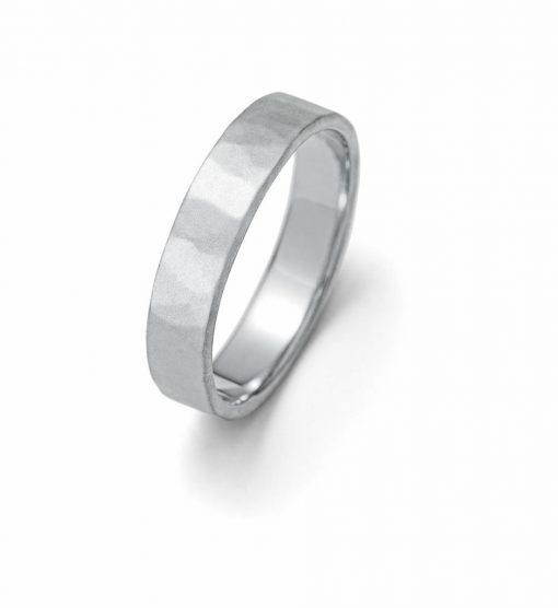Siletz product image of white hammered band from Toby Pomeroy