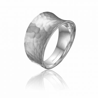 product image of silver hammered band from Toby Pomeroy