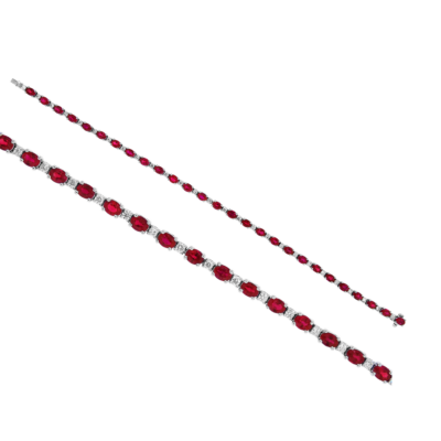 product image of Spark Creations ruby and diamond alternating line bracelet