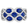 product image of Spark Creations blue sapphire and diamond honeycomb fashion ring