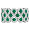 product image of Spark Creations emerald and diamond honeycomb fashion ring
