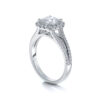 product image of split shank cushion cut halo engagement ring from sasha primak