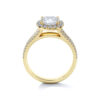 product image of split shank cushion cut halo engagement ring from sasha primak