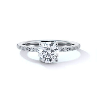 product image of diamond accented embrace engagement ring from sasha primak in platinum